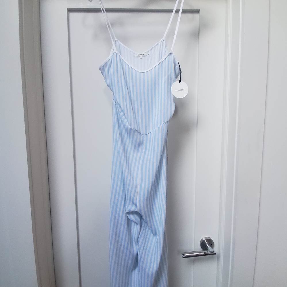 Tularosa Jacqueline Jumpsuit in Baby Blue Stripe